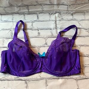 Cacique | Purple Unlined Underwire Bra Size 42DD